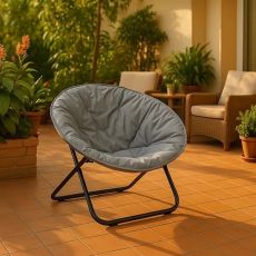 LEMON PLANET Baštenska stolica 80x80x76cm, siva