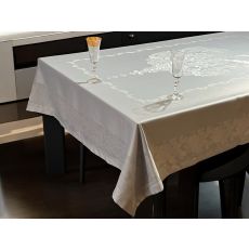 VIKTORIJA Vodootporni stolnjak 160x220cm Siva boja Kruna