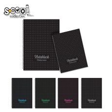 S-COOL Sveska Noteblack, premium, A5 kvadrat sc1293