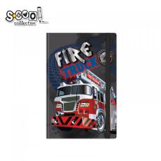 S-COOL Sveska tvrdi povez Premium A6 96 listova dikto Fire truck SC1816