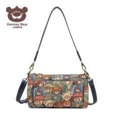 HENNY BEAR Tašna damska H-1129 green bear 24x7x14