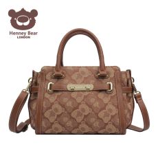 HENNY BEAR Tašna damska H-041 shadow bear brown 32x16x21