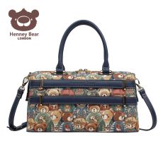 HENNY BEAR Tašna damska H-1111 green bear 35.5x14x20