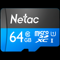 NETAC MicroSD card P500 Standard 64GB, bulk version