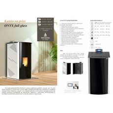 MARELI Kamin na pelet ONYX FULL GLASS 24 (3kW + 21kW) crna