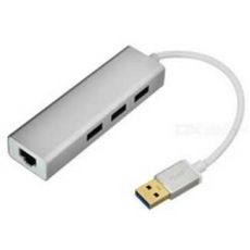FAST ASIA USB 3.0 - HUB 3port + RJ45 (ž) siva