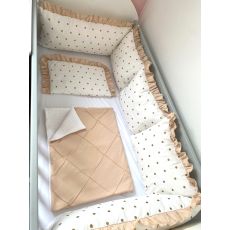 ZORETI KIDS Ogradica I posteljina za krevetac bež