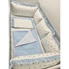 ZORETI KIDS Ogradica i posteljina za krevetac plava