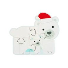 Drvene mini puzzle - polarni medved
