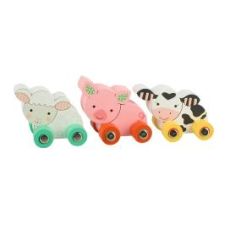 Orange tree toys-  Drveni set vozalica - 3 životinje sa farme