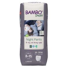BAMBO NATURE - Pelene noćne gaćice - Bambo Dreamy Ž 8-15 god, (35-50 kg)
