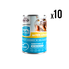 FRENDI Vlažna hrana za mačke Piletina 400g 10/1