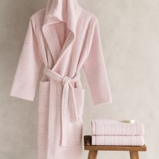 DEKOR DOM Bade mantil NATUR S/M - Light pink
