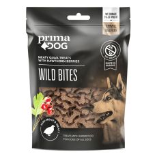 PRIMA DOG Wild bites 150 gr prepelica/ glogove bobice