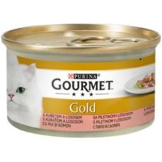 GOURMET gold 85g - komadići piletina i losos u sosu