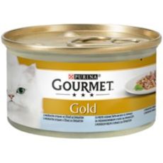 GOURMET gold 85g - komadići okeanske ribe i spanaća u sosu