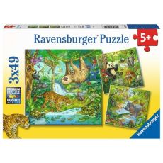 Ravensburger puzzle - Džungla- 3x49 delova