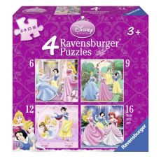 Ravensburger puzzle - Diznijeve Princeze, 4 u 1 ( 6,9,12,16 delova)