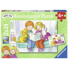 Ravensburger puzzle (slagalice) - Bata I seka čitaju