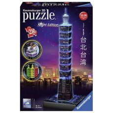 Ravensburger 3D puzzle - Finansijski centar Taipei 101 noćno izdanje - 216 delova