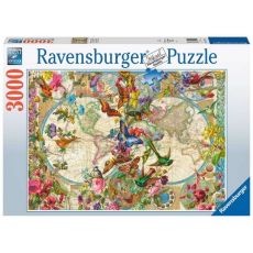 Ravensburger puzzle – Mapa sveta, flora i fauna - 3000 delova