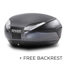 SHAD Sh48 gornji kofer tamno sivi+karbon poklopac+naslon