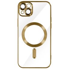 Silikonska futrola MagSafe za iPhone 15 +, zlatna
