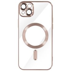 Silikonska futrola MagSafe za iPhone 15 +, roza
