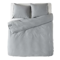 VIKTORIJA Jorganska navlaka + 2 jastučnice flanel light grey double