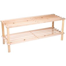 ALPINA Drveni stalak za obuću sa 2 nivoa 74 × 26 × 29,5 cm