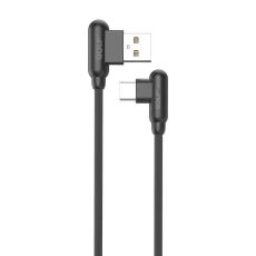 GOLF USB kabl Type C, ugaoni, GC-45T, 1m, crna