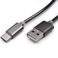 VELTEH USB metalni kabl na tip c 1m CAB-k010 sivi