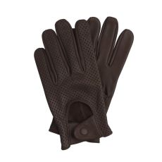 SW Kožne rukavice za vožnju tamno braon sa rupicama veličina l