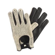 SW Kožne rukavice za vožnju crno bele veličina m