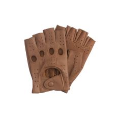 SW Kožne rukavice za vožnju svetlo braon bez prstiju veličina s