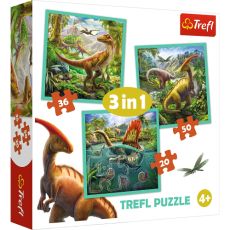 TREFL Puzzle Svet Dinosaurusa 3u1 (20,36,50 delova)