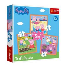 TREFL Puzzle Peppa Pig Druženje 3u1 (20,36,50 delova)