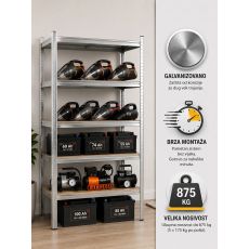 eHomeStorage Garažna metalna polica 180x90x45cm 5 nivoa