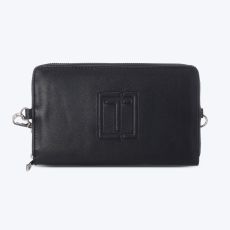 LA TERRA zip-around wallet w/ shoulder strap