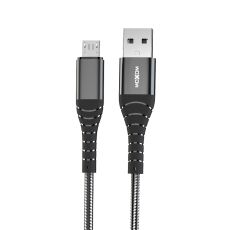 MOXOM USB data kabl MX-CB71 3A micro USB pleteni, crna
