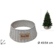 Novogodišnji korpa za jelku, bela 45x20cm