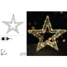 Novogodišnja svetleća zvezda, 800 LED, toplo bela, 50 cm