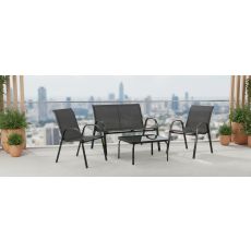 ZEN GARDEN Baštenska garnitura Lagos, crna