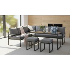 ZEN GARDEN Baštenska garnitura Vento, siva