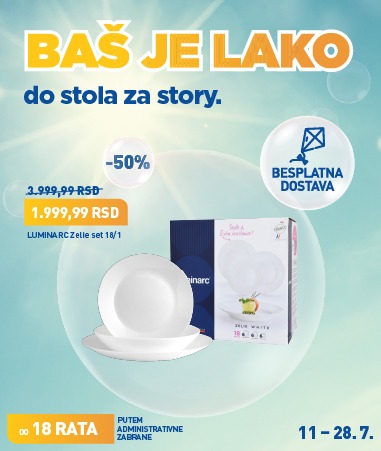LUMINARC Zelie set 18 komada